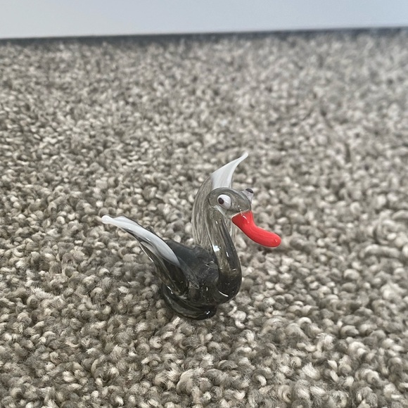 Vintage Blown Glass Mini Swan Bird‎ - Picture 4 of 11